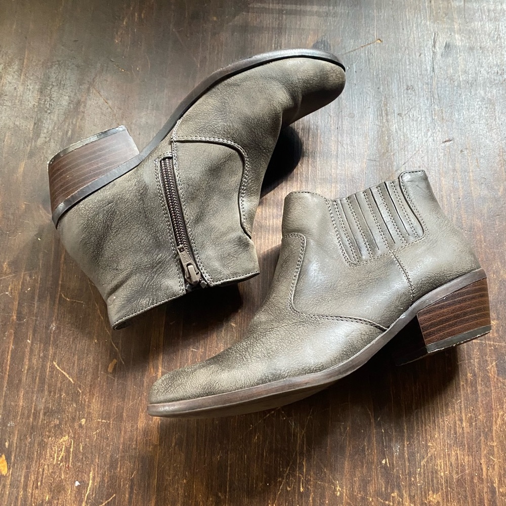 Rustic Grey Ankle Boots
